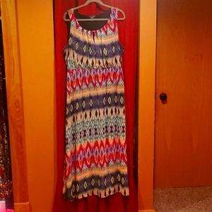 Floor Length, Sleeveless, multi colored dress